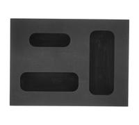 NUSITOU Stampo di Fusione in Grafite Nero 3 Fori per Metalli e Gioielli, Trasferimento di Calore Efficiente e Miglioramento della Produttività