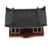 NUSITOU Statuetta Pagoda Cinese Miniatura 6x4,5 Cm in Resina per Decorazioni Bonsai e Micro Paesaggi Zen, Ornamento da Scrivania per Ufficio e Casa Design Montagna Finta