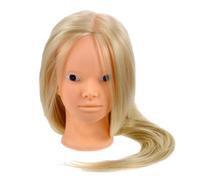 NUSITOU Testa di Manichino Chioma Oro per Parrucchieri con Supporto in Filo ad Alta Temperatura per Praticare Acconciature da Sposa da Ballo