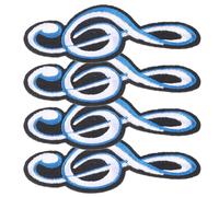 NUSITOU Toppe Termoadesive 4 Pezzi Note Musicali Patch Compatte per Cappelli e Giubbotti Patch Decorative per Abbigliamento Fai da Te