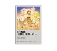 NUSLNG Poster su tela con motivo Nokotan, motivo My Deer Friend Nokotan, decorazione estetica per camera da letto, 40 x 60 cm, senza cornice