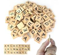 Nutabevr 100 pezzi A alla Z Lettere di Legno, l'educazione dei Bambini, Giocattoli dei Bambini, mestiere room decor, per fai da te artigianato, scarabeo, realizzazione di sottobicchiere dell'alfabeto