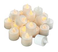 Nutabevr 24 pezzi nella scatola Candele a LED Senza Fiamma, Realistico a Batteria Falso Candela con una calda luce gialla, per picnic, matrimoni, feste, Natale, Pasqua, come luce d'atmosfera