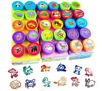 Nutabevr 30 Pezzi Timbri autostampanti multicolore Giocattoli di Timbro,Cartoni Animati Kit Set di Strumenti Auto Inchiostrazione Timbri,Adatto per Natale Scrapbooking Album,regali feste per bambini