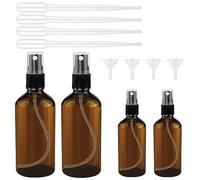 Nutabevr 4 Pezzi Flaconi spray in Vetro Ambrato, Spray Ricaricabile per Nebulizzazione Fine,Portatile Nebulizzatore,per Viaggio,Medicina,Cosmetici,Aromaterapia,Profumo,Pulizia,Olio Essenziale