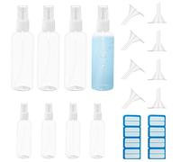 Nutabevr 8 Pezzi spray atomizzatore vuoti,4×100ml + 4×50ml Bottiglie spray con 8 imbuti,per nebulizzazione fine viaggio riutilizzabili,Viaggio Set per Aereo,Boccette Contenitori Liquidi per Cosmetici