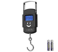 Nutabevr Bilancia Digitale pesa con gancio,Max 110 lb/50 kg Portatile Bagagli Valigie da Viaggio,con display LCD e funzione tara a un pulsante,adatta per acquisti,espresso postale,pesca