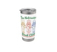 Nutcracker Book Club Christmas Reading Bookworm Reader Bicchiere termico in acciaio inox doppia parete