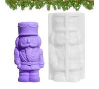 Nutcracker Candle Mold - 3D Doll Silicone Molds, Reusable 3D Nutcracker Soldier Mold for Candle Making, Resin Casting, Scented Candles, Fondant | Holiday Crafts & Christmas Decorations