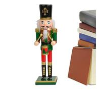 Nutcracker Decor - Wooden Nutcracker Soldier | Christmas Nutcrâcker Figure, Wooden Hand Painted Nutcrâcker Ornament | Figurine Decoration for Porch Outdoor Indoor Party Home Fireplace Holiday