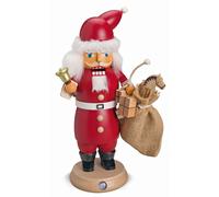 Nutcracker E Uomo Fumatore Babbo Natale Con Campana E Sacco Regali