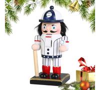 Nutcracker Figures, Baseball Football Player, 6 Inch Tabletop Sports Theme Nutcracker, Desktop Tovaglia Fireplace Bookshelf Table Centerpiece, Collectible Holiday Decor For Christmas Party Home