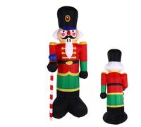 Nutcracker gonfiabile | 8ft Waterproof LED Lights Decor Christmas Yard Gonfiabili for Family Friends Indoor Party Holiday Garden Lawn Home