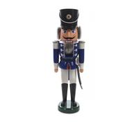 Nutcracker Husar Blu-Bianco 19x60x15 Cm NUOVO Figura Di Legno Natale