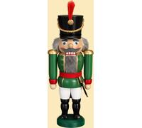 Nutcracker Husar Verde HxBxT = 28x11x7cm NUOVO Natale Seiffen