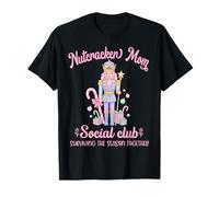 Nutcracker Mom Social Club Surviving Season Together Retro Maglietta