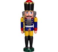 Nutcracker Re Blu-Giallo HxBxT = 29x10x8cm NUOVO Natale Seiffen