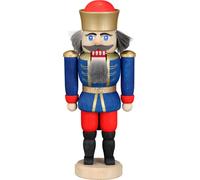 Nutcracker Re Blu HxBxT = 12x6x4cm NUOVO Natale Seiffen Noci