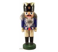 Nutcracker Re D'Aria Blu Scuro 21Cm Nuovo Nutcracker Figura In Legno Erzgebirge