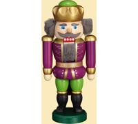 Nutcracker Reale Porpora-Verde HxBxT = 20x10x6cm NUOVO Natale Seiffen Nutcracker