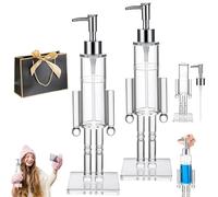 Nutcracker Soap Dispenser, 2026 New Clear Acrylic Nutcracker Soap Dispenser, Refillable Christmas Soaps Dispensers with Dispensers Pump for Bathroom Kitchen Decor (2pcs)
