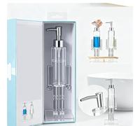 Nutcracker Soap Dispenser 350 ml Clear Acrylic Lotion Pump Bottle - Refillable Bathroom & Kitchen Hand Soap Dispenser, Holiday Humanoid Design Countertop Decor Gift, Stainless Pump