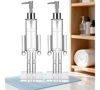 Nutcracker Soap Dispenser - Festive Hand Soap Dispenser for Holiday Decor - Durable Resin Design, Ideal for Kitchen & Bathroom - Unique Nutcracker Shape for Seasonal Gift Ideas (Trasparente,2)