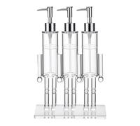 Nutcracker Soap Dispenser, Refillable Acrylic Christmas Pump for Hand Soap, Decorative Holiday Lotion Bottle for Bathroom & Kitchen, Xmas Gift (3pcs)