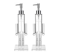 Nutcracker Soap Dispenser, Refillable Clear Acrylic Nutcracker Soap Dispenser for Kitchen, Bathroom (2PCS)