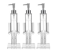 Nutcracker Soap Dispenser, Refillable Clear Acrylic Nutcracker Soap Dispenser for Kitchen, Bathroom (3PCS)