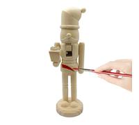 Nutcracker Soldier 25 cm Nutcracker Ornaments Nutcrackers Figures | Wooden Christmas Decoration for painting, festive Holiday Decor for shelve, tavoli, mantoli, bedrooms, kitchens and seasonal display