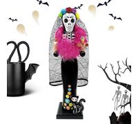 Nutcrackers Figures - Wooden Day Of The Dead Cat Desk Ornament Decor