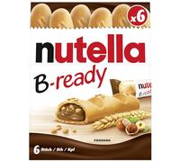 Nutella B-ready - 6 Snack Dolci Monoporzione, Croccante Cialda di Pane con un Cremoso Ripieno di Nutella, 132 gr
