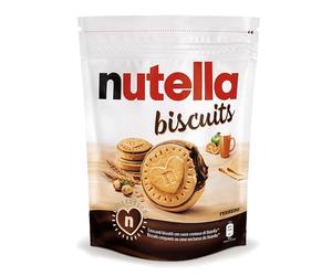 Nutella Biscuits - Croccanti Biscotti con un Cremoso Ripieno di Nutella, con Farina di Frumento e Zucchero di Canna, Ideali come Colazione, Snack e Merenda, Confezione da 304 gr