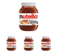 Nutella - Crema Spalmabile alle Nocciole e Cacao, Senza Glutine, Conservanti e Grassi Idrogenati, Ottimale a Colazione, Vasetto da 950 gr (Confezione da 4)