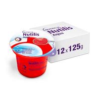 NUTILIS AQUA GEL - Acqua Gelificata per la Gestione Dietetica della Disfagia, Senza Zucchero, Glutine e Lattosio, Alimento a Fini Medici Speciali, Gusto Granatina - 12 x 125g