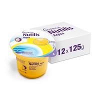 NUTILIS AQUA GEL - Acqua Gelificata per la Gestione Dietetica della Disfagia, Senza Zucchero, Glutine e Lattosio, Alimento a Fini Medici Speciali, Gusto Thè al Limone - 12 x 125g