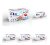 NUTILIS AQUA GEL ESSENTIAL - Acqua Gelificata per la Gestione Dietetica della Disfagia, Senza Zucchero, Glutine e Lattosio, Alimento a Fini Medici Speciali, Gusto Pesca - 4 x 125g (Confezione da 5)