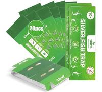 NUTKIT 20 Pezzi Trappola per Scarafaggi, con 20 Esca, Pesciolini d'argento Trappole Scarafaggi, Trappole Scarafaggi e Blatte per Casa, Cucina, Soggiorno, Bagno, Camera da Letto,Ufficio