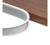 NUTKIT 2m*12mm Bordatura Autoadesiva per Mobili Forma di U, Protezioni per Bordi, Super-soft Proofing e la Sicurezza per il Bambino, per Fai-da-te, Armadi, Mobili, Bordi Piani di Lavoro Angoli -Bianca