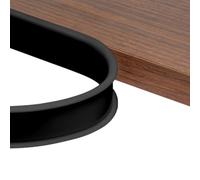 NUTKIT 2m*18mm Bordatura Autoadesiva per Mobili Forma di U, Protezioni per Bordi, Super-soft Proofing e la Sicurezza per il Bambino, per Fai-da-te, Armadi, Mobili, Bordi Piani di Lavoro Angoli - Nero