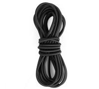 NUTKIT 6mm x 5m Corda Elastica, Corda in Gomma - Nero | Resistente ai Raggi UV, Cordino Elastico per Teloni, Tende, Trasporto, Giardini e Portapacchia
