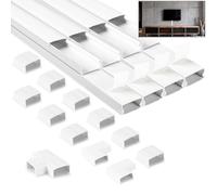NUTKIT 8 Pezzi Canalina Coprifili, 30mm*30mm*15mm Kit di Canaline Passacavi, Canalina Passacavi Muro, Nascondi Cavi per Televisivi, Canaline Per Impianti Elettrici, per Computer A Casa O In Ufficio