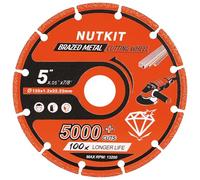 NUTKIT Disco da Taglio Diamantato Universale, 125 x 22,23mm Disco da Taglio Diamantato, Disco Diamantato, 1.2mm Taglio ultra sottile per Piastrelle Gres Porcellanato Ceramica Pietra Naturale - Rosso