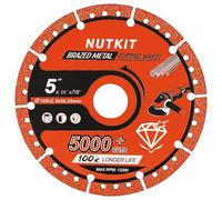 NUTKIT Disco da Taglio Diamantato Universale, 125 x 22,23mm Disco da Taglio Diamantato, Disco Diamantato, 2mm Taglio ultra sottile per Piastrelle Gres Porcellanato Ceramica e Pietra Naturale - Rosso