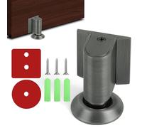 NUTKIT Fermaporta Magnetico, Lega di Zinco, Fermaporte Nessun Pugno, Fermaporte Magnetico Regolabile in Altezza, con Adesivo Autoadesivo e Viti, per Ufficio, Hotel, Balcone, Camerette - Canna Fucile