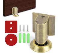 NUTKIT Fermaporta Magnetico, Lega di Zinco, Fermaporte Nessun Pugno, Fermaporte Magnetico Regolabile in Altezza, con Adesivo Autoadesivo e Viti, per Ufficio, Hotel, Balcone, Camerette - Bronzo Antico