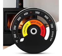 NUTKIT Termometro Magnetico per Stufe a Legna, con Quadrante Grande, Termometro Magnetico per Stufa e Bruciatore di Legna, per Stufe a Gas, Fornelli, Stufe a Pellet - Semicerchio
