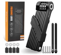 Nutmanel Lucchetto Bici, Lucchetto Pieghevole per Bici 120cm, 8 Nodi Lucchetto Pieghevole Sicuro Livello 15, Lucchetto Bicicletta Antifurto, Serratura Pieghevole, per Bicicletta, Moto, E-Scooter