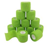 Nutoko 12 rotoli benda coesiva bendaggio nastro adesivo 5 cm X4,5 m benda autoadesiva sportiva nastro elastico adesivo impermeabile nastro adesivo per mani, piedi, ginocchia distorsioni